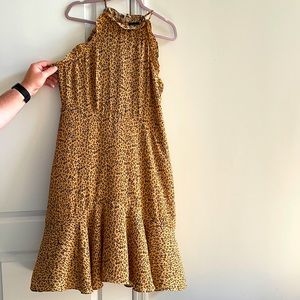 Ruffled Who What Wear Leopard Print Dress